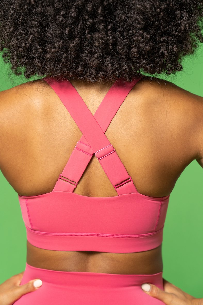 L'COUTURE Sports Bras Energy Asymmetric Crop Bra Honeysuckle