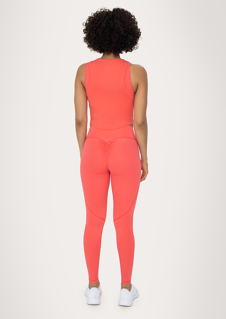 L'COUTURE Sports Bras Scrunch Bum Birthday Leggings Coral