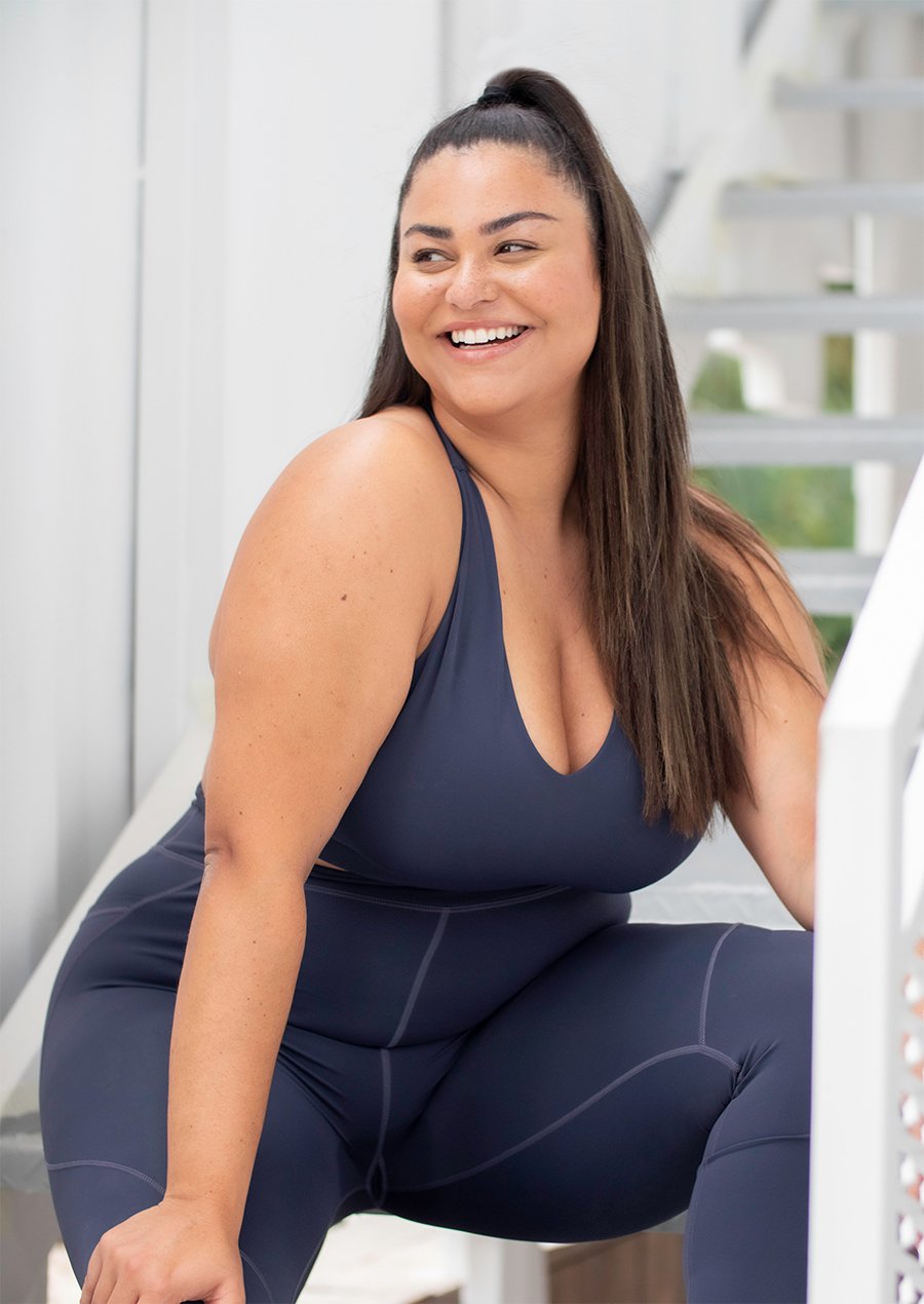 L'COUTURE Sports Bras Vitality Crop Bra French Navy