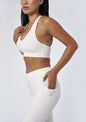 L'COUTURE Sports Bras Vitality Crop Bra White