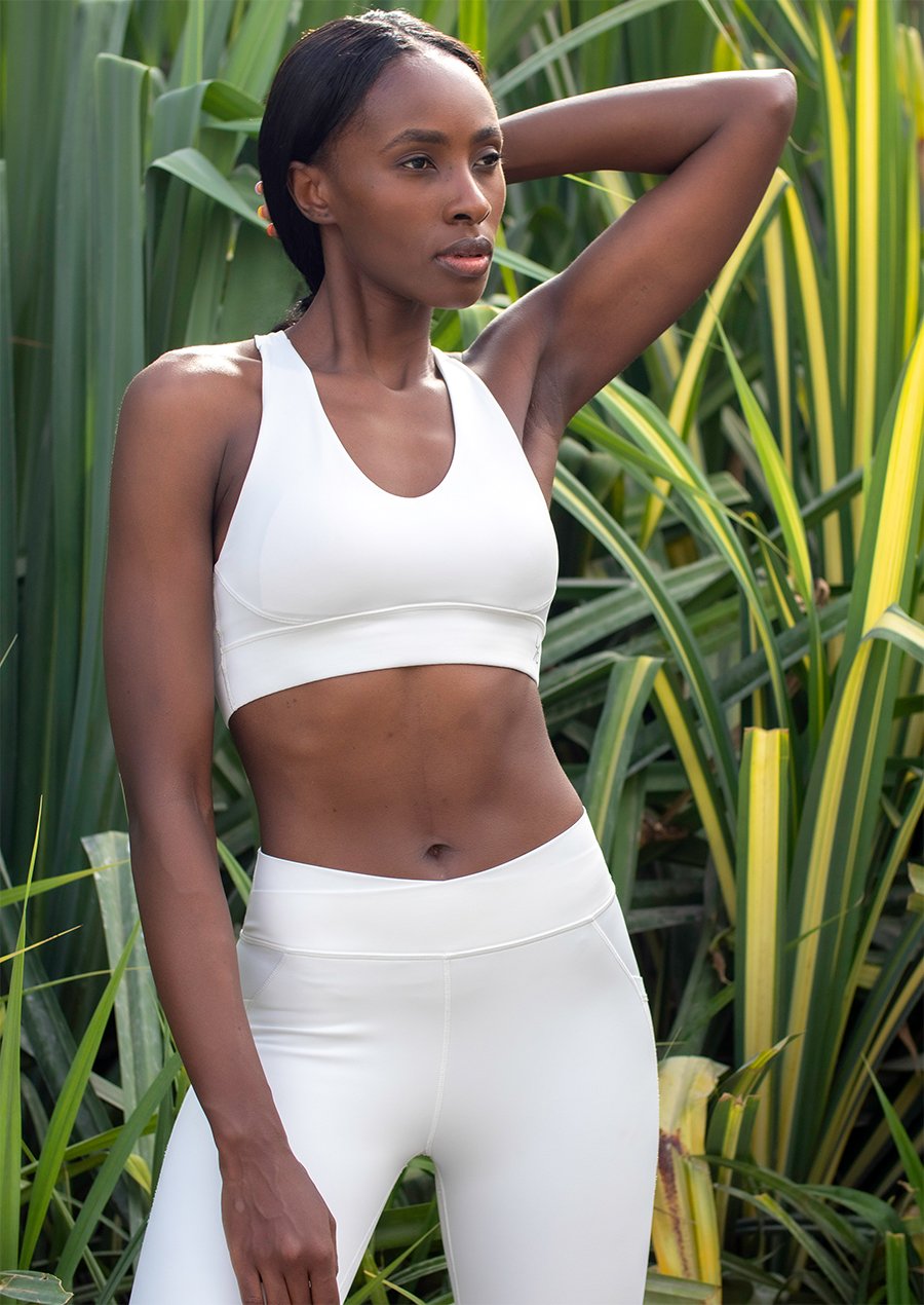 L'COUTURE Sports Bras Vitality Crop Bra White