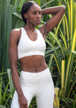 L'COUTURE Sports Bras Vitality Crop Bra White