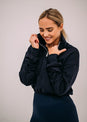 L'COUTURE Sweatshirts Serenity 1/2 Zip Cotton Pullover French Navy