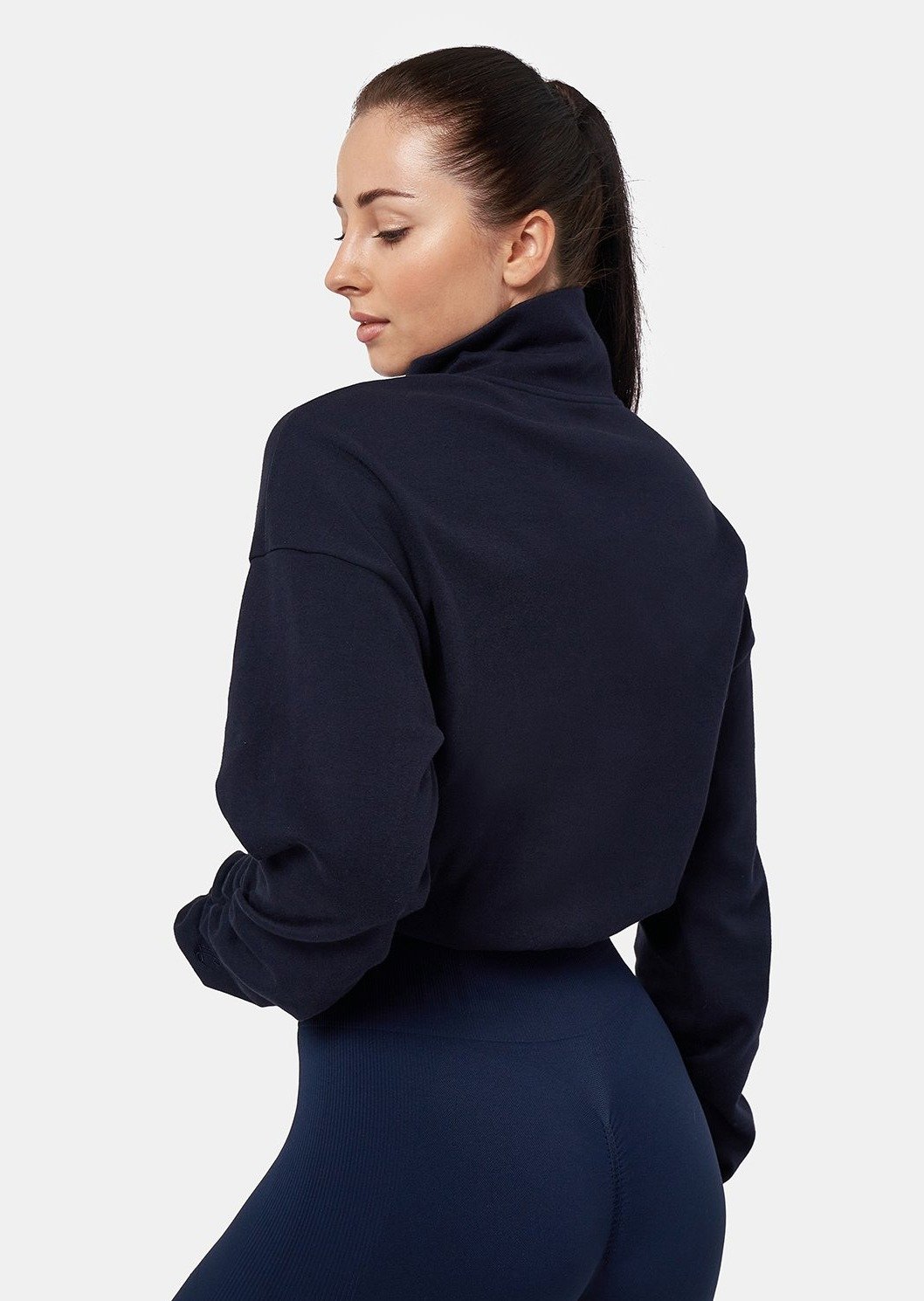 L'COUTURE Sweatshirts Serenity 1/2 Zip Cotton Pullover French Navy