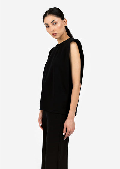 All-Around Lounge Padded Shoulder Tee Black