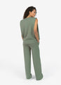 L'COUTURE Tees & Tanks All-Around Lounge Padded Shoulder Tee Khaki