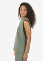 L'COUTURE Tees & Tanks All-Around Lounge Padded Shoulder Tee Khaki