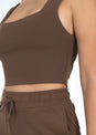 L'COUTURE Tees & Tanks All-Around Lounge Square Tank Chocolate