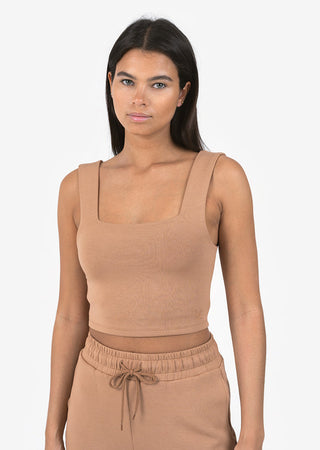 L'COUTURE Tees & Tanks All-Around Lounge Square Tank Cinnamon