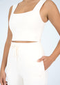 L'COUTURE Tees & Tanks All-Around Lounge Square Tank Eggnog