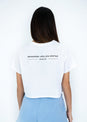 L'COUTURE Tees & Tanks Club LC Slogan Crop Tee White