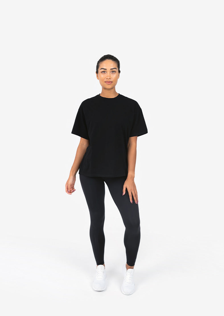 L'COUTURE Tees & Tanks Elevate Relaxed Fit Tee Black