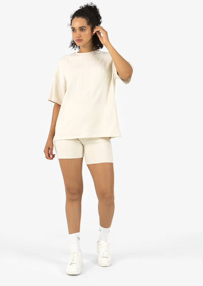Embody Rib Tee Cream Final Sale