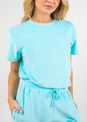 L'COUTURE Tees & Tanks SoCal Sorbet Terry Tee Blue