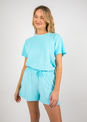 L'COUTURE Tees & Tanks SoCal Sorbet Terry Tee Blue
