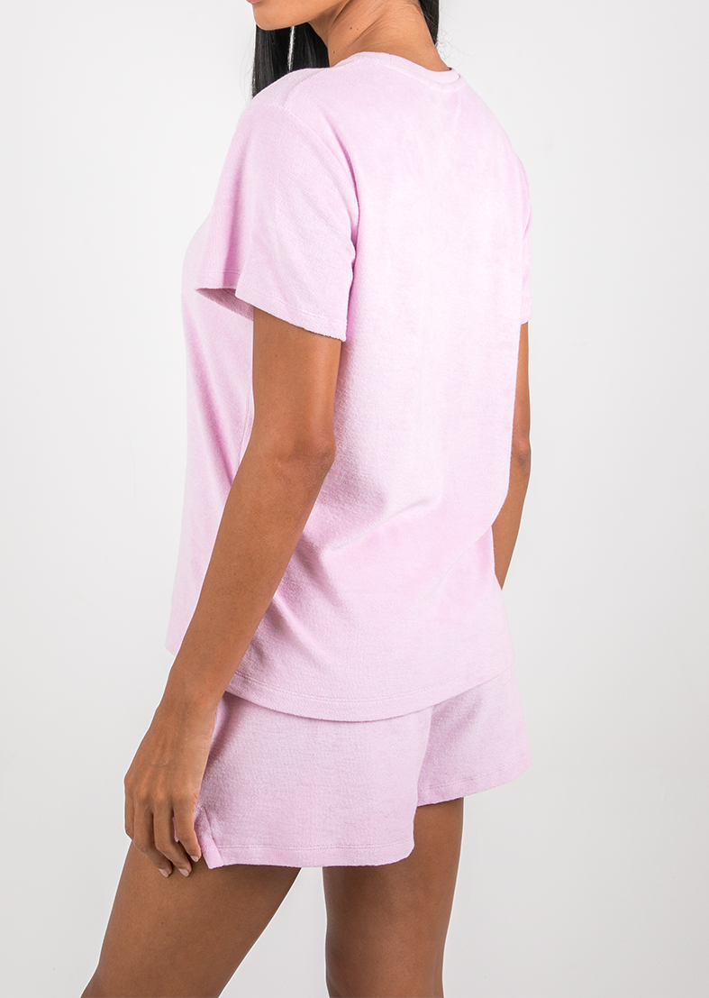 L'COUTURE Tees & Tanks SoCal Sorbet Terry Tee Lilac