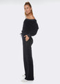 L'COUTURE The Feels Velour Relax Pants Black