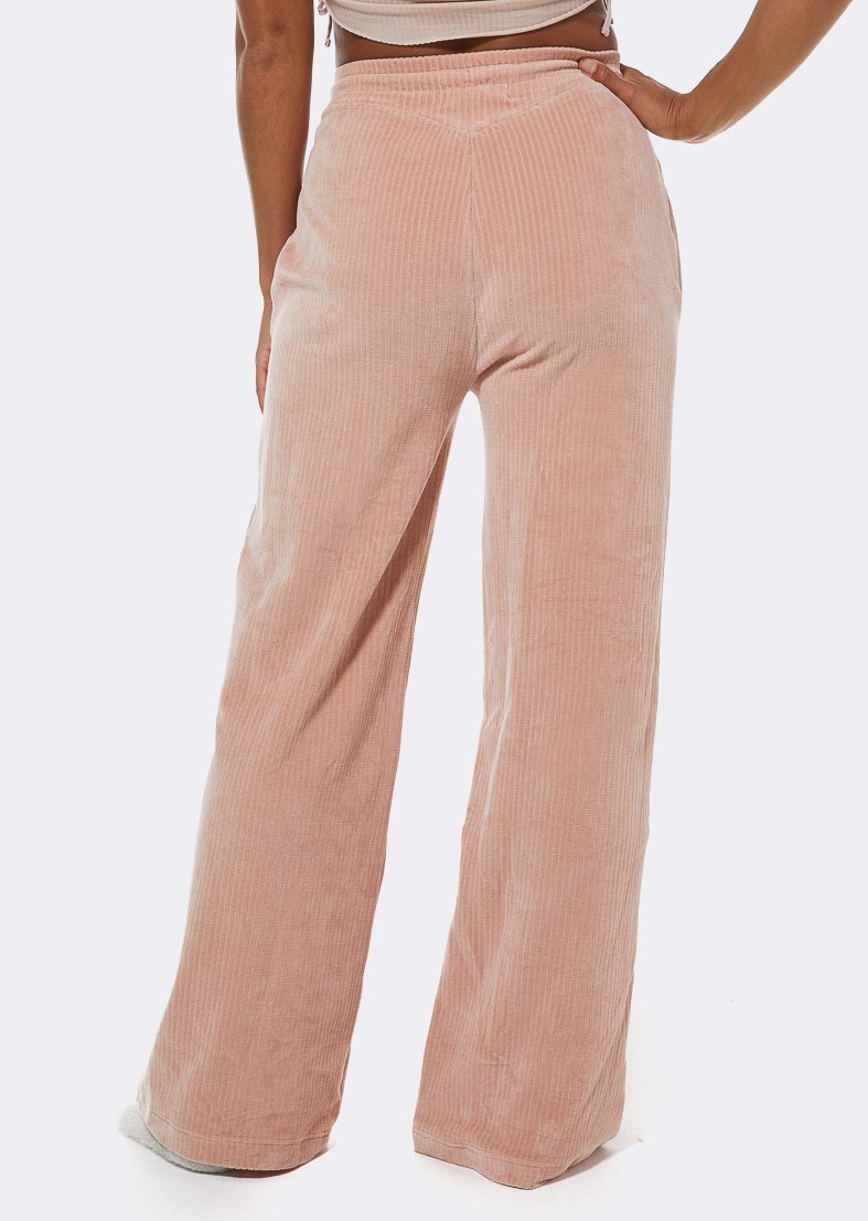 L'COUTURE The Feels Velour Relax Pants Rose Dust