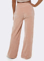 L'COUTURE The Feels Velour Relax Pants Rose Dust