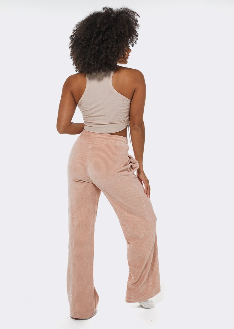 L'COUTURE The Feels Velour Relax Pants Rose Dust