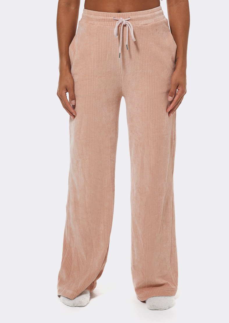 L'COUTURE The Feels Velour Relax Pants Rose Dust
