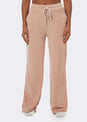 L'COUTURE The Feels Velour Relax Pants Rose Dust