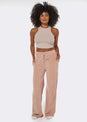 L'COUTURE The Feels Velour Relax Pants Rose Dust