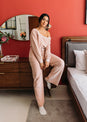 L'COUTURE The Feels Velour Relax Pants Rose Dust