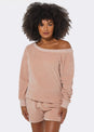 L'COUTURE The Feels Velour Top Rose Dust