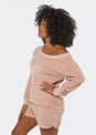 L'COUTURE The Feels Velour Top Rose Dust