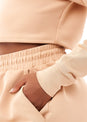 L'COUTURE Tops All-Around Lounge Long Sleeve Reversible Top Latte
