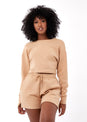 L'COUTURE Tops All-Around Lounge Long Sleeve Reversible Top Latte