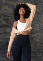 L'COUTURE Tops All-Around Lounge Long Sleeve Reversible Top Latte