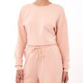 L'COUTURE Tops All-Around Lounge Long Sleeve Reversible Top Rose