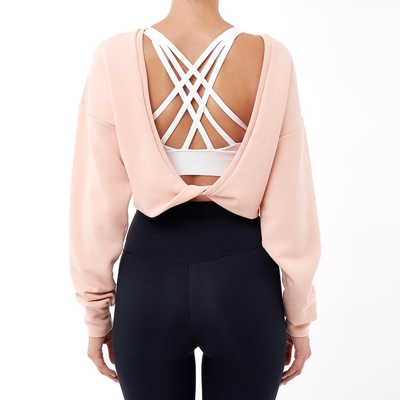 L'COUTURE Tops All-Around Lounge Long Sleeve Reversible Top Rose