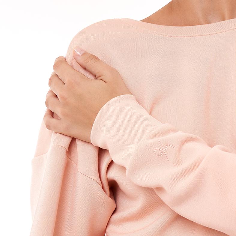L'COUTURE Tops All-Around Lounge Long Sleeve Reversible Top Rose