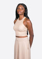 L'COUTURE Tops Elemental Lounge Tank Sand