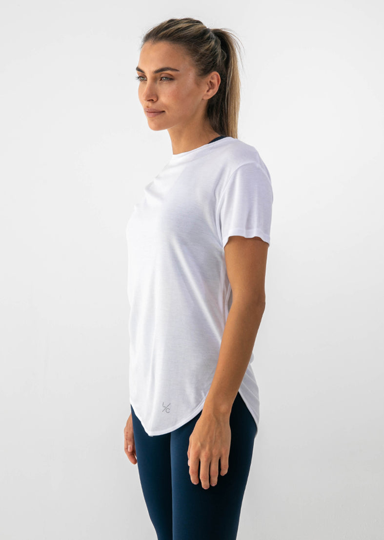 L'COUTURE Tops Elevate Slouch Tee White