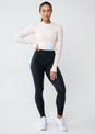 L’COUTURE Tops Serenity Seamless Long Sleeve Crop Fresh Cream