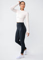 L’COUTURE Tops Serenity Seamless Long Sleeve Crop Fresh Cream