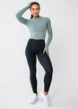 L'COUTURE Tops Serenity Seamless Long Sleeve Crop Mindful Green