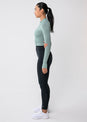 L'COUTURE Tops Serenity Seamless Long Sleeve Crop Mindful Green