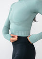 L'COUTURE Tops Serenity Seamless Long Sleeve Crop Mindful Green