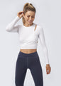 L'COUTURE Tops Vitality Long Sleeve Wrap Top White