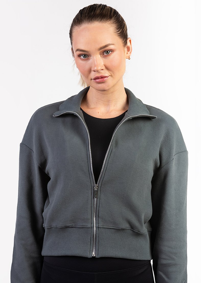 L'COUTURE Untamed Bomber Jacket Pewter