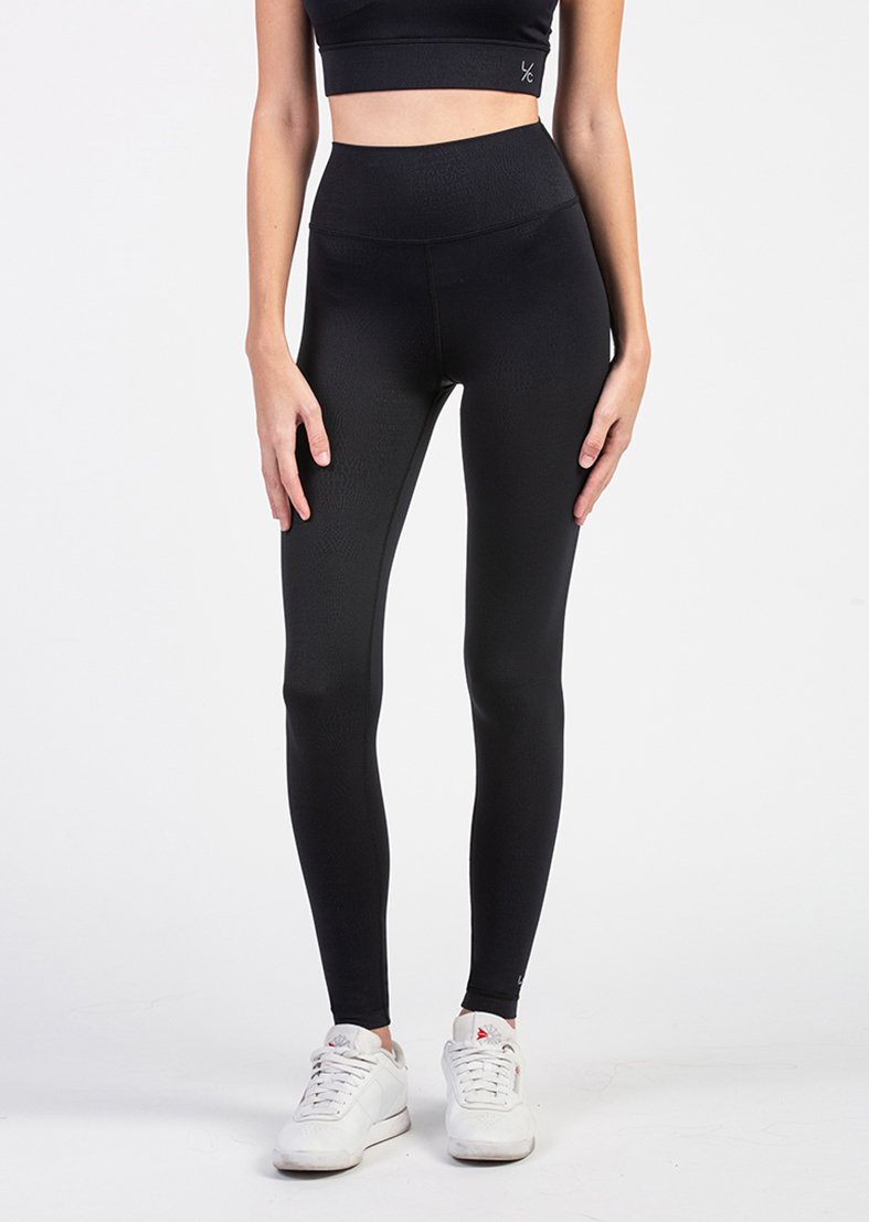 L'COUTURE Untamed Legging Crocodile Print Black