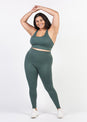 L'COUTURE Untamed Legging Crocodile Print Jungle Green