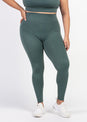 L'COUTURE Untamed Legging Crocodile Print Jungle Green