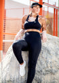 L'COUTURE Untamed Legging Snake Print Black